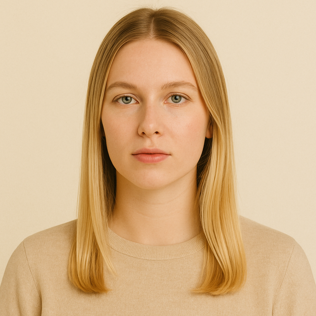 Portrait without bangs