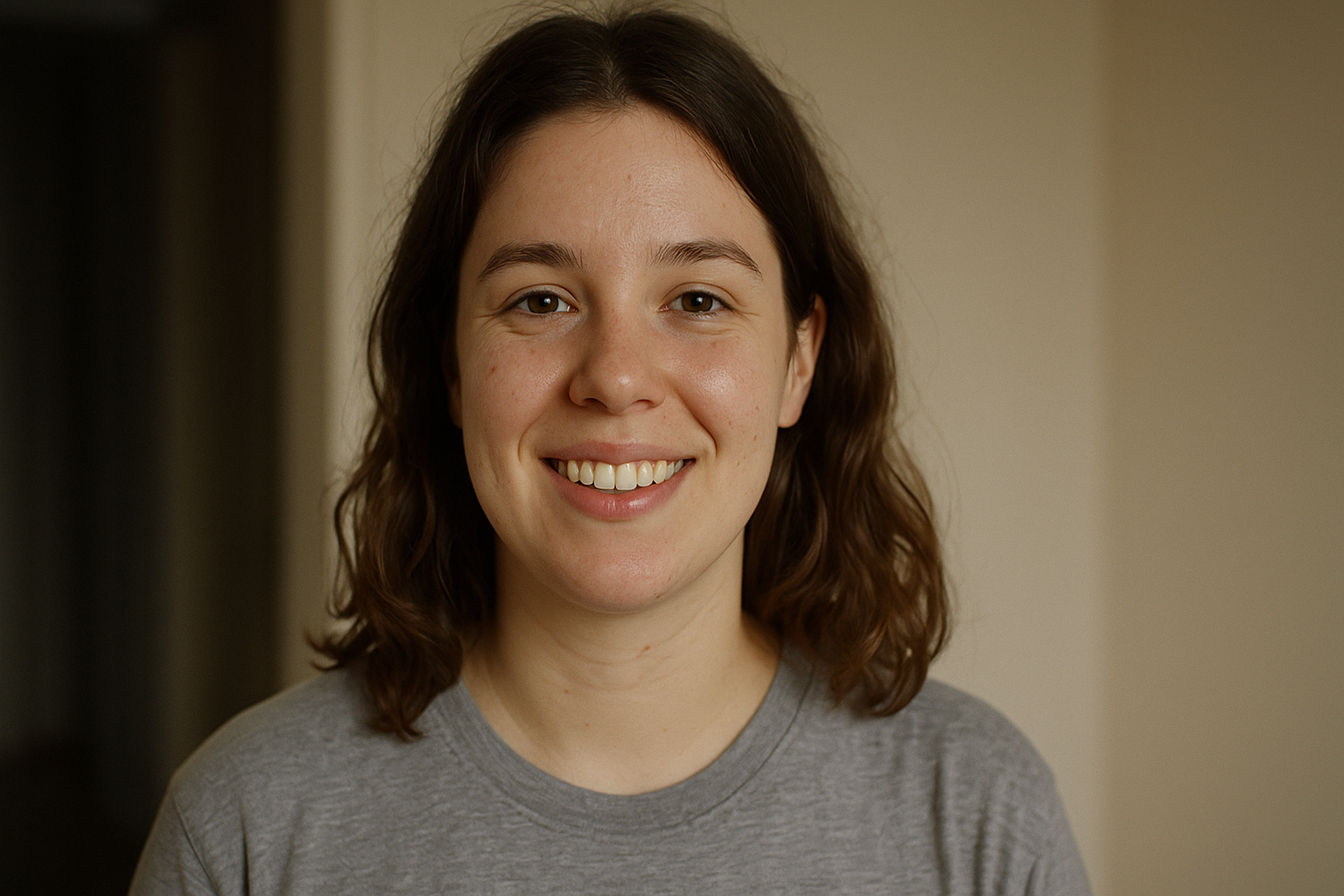 Video still with natural, unretouched skin